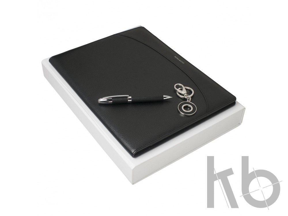 Подарочный набор Embrun: папка с блокнотом А4, ручка шариковая, брелок