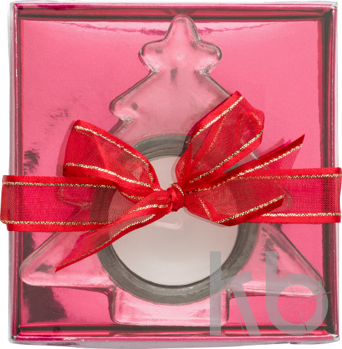 Glass tea light holder