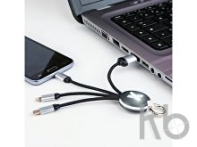 Кабель 3 в 1 с круглым брелоком и подсветкой