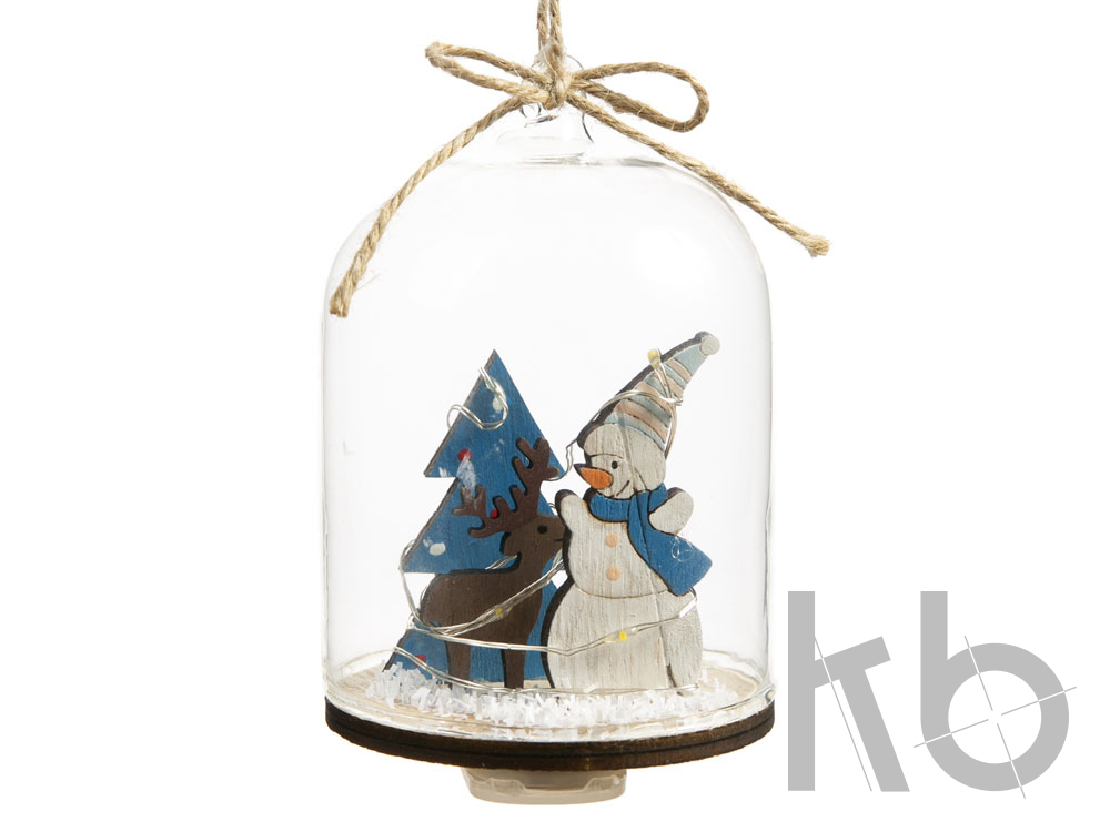 Новогоднее украшение «Снеговик в колбе»