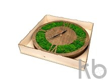 Настенные часы со мхом «Римские»