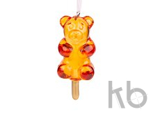 Новогоднее ёлочное украшение «Мишка из стекла»