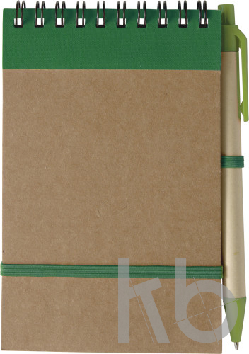 Cardboard notebook