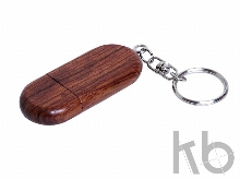 USB 2.0- флешка на 32 Гб овальной формы и колпачком с магнитом