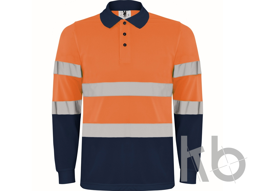 Рубашка поло со светоотражающими полосами «Polaris» с длинным рукавом, мужская