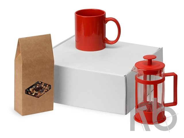 Подарочный набор с чаем, кружкой и френч-прессом «Чаепитие»