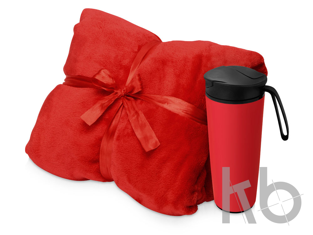 Подарочный набор «Dreamy hygge» с пледом и термокружкой