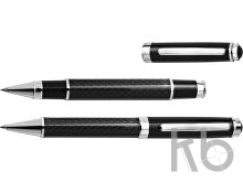 Carbon fibre and brass writing set