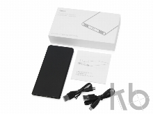 Портативное зарядное устройство с подсветкой логотипа «Faros», soft-touch, 4000 mAh