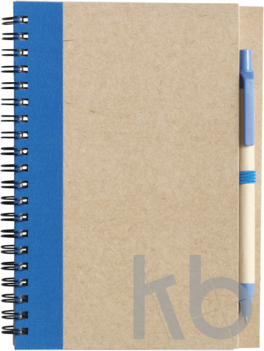 Wire bound notebook with ballpen.