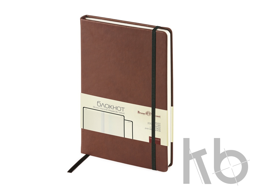 Блокнот А5 «Megapolis Velvet» на резинке