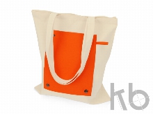 Складная хлопковая сумка для шопинга «Gross» с карманом, 180 г/м2