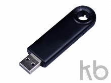 USB 2.0- флешка промо на 32 Гб прямоугольной формы, выдвижной механизм