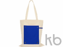 Складная хлопковая сумка для шопинга «Gross» с карманом, 180 г/м2