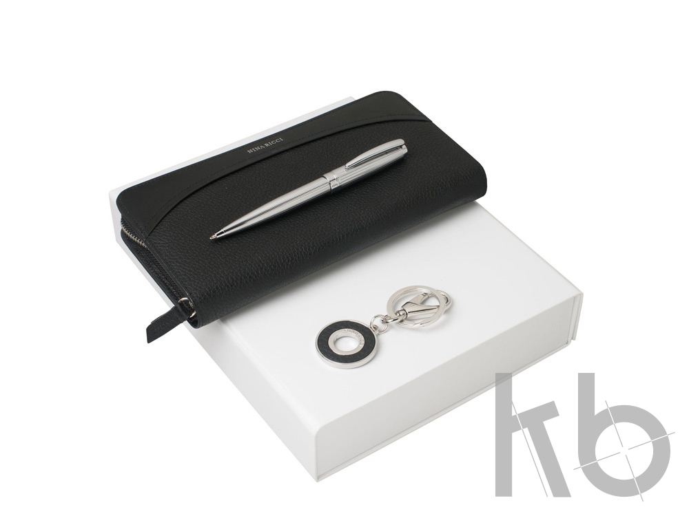 Подарочный набор Embrun: брелок, дорожный кошелек, ручка шариковая