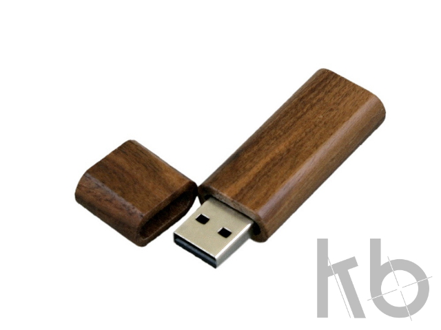 USB 2.0- флешка на 64 Гб эргономичной прямоугольной формы с округленными краями