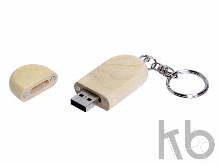 USB 2.0- флешка на 32 Гб овальной формы и колпачком с магнитом