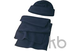 Polyester fleece (200 gr/m²) beanie and scarf