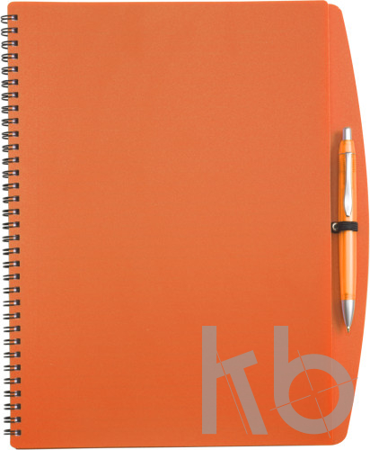 PP notebook with ballpen