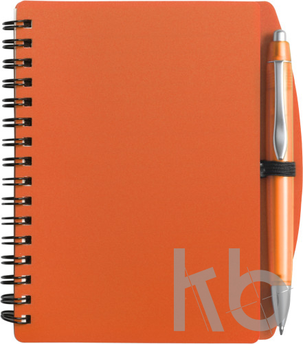 PP notebook with ballpen