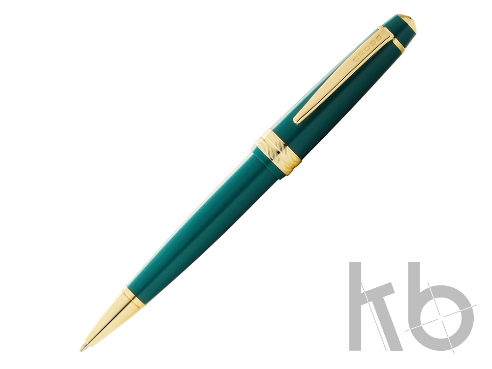 Ручка пластиковая шариковая «Bailey Light Polished Green Resin and Gold Tone»