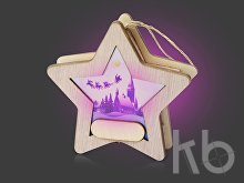 Новогодняя подвеска с подсветкой «Звезда» с индивидуальным дизайном