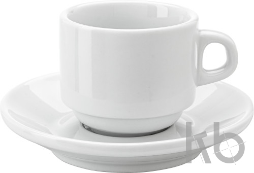 Porcelain cup and saucer