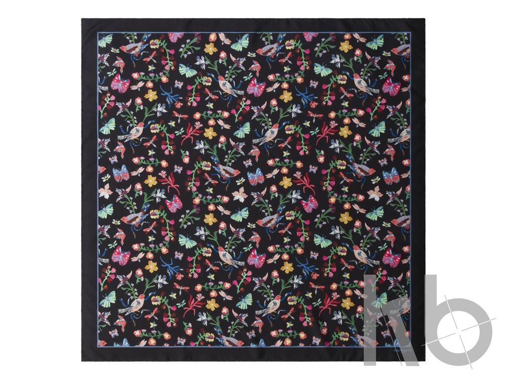 Шелковый платок Butterfly Black