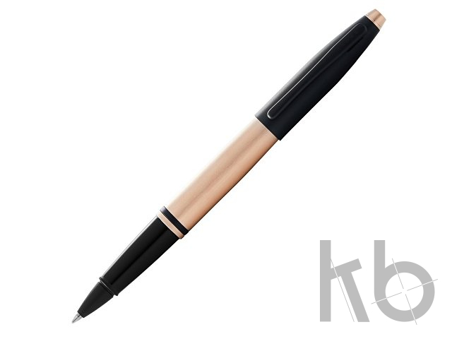 Ручка-роллер «Calais Brushed Rose Gold Plate and Black Lacquer»