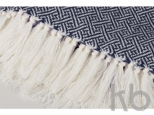 Плед акриловый с белой бахромой «Tassel»