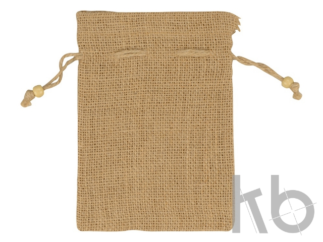 Мешочек подарочный, джут, средний, натуральный Мешочек подарочный средний