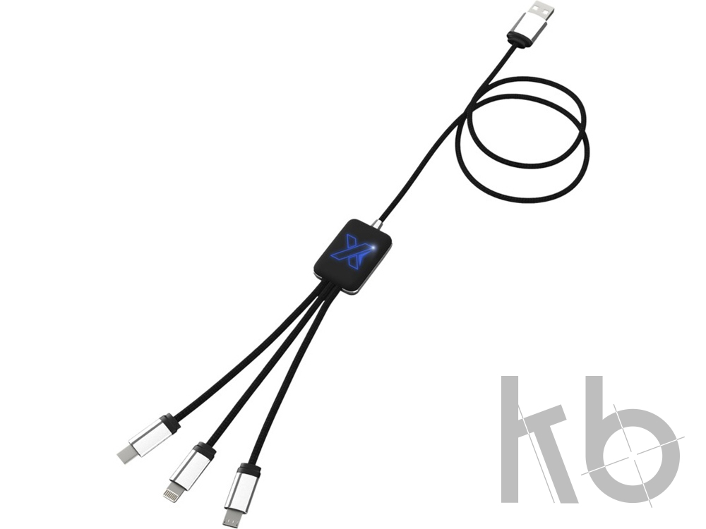 Кабель 3 в 1 с подсветкой