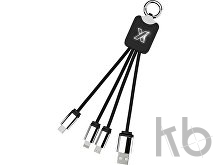 Кабель 3 в 1 с брелоком и подсветкой