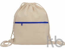 Рюкзак-мешок «Lark» хлопковый с цветной молнией