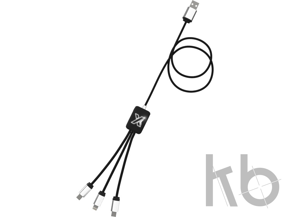 Кабель 3 в 1 с подсветкой