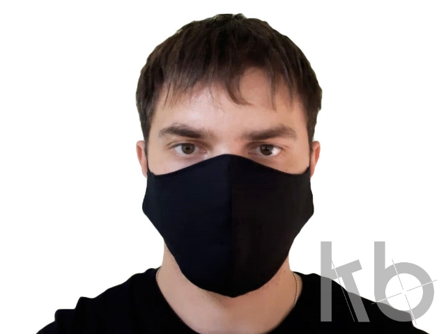 Маска для лица многоразовая из хлопка, анатомической формы