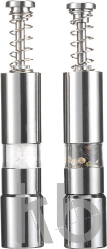 Stainless steel salt and pepper mill