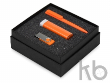 Подарочный набор On-the-go с флешкой, ручкой и зарядным устройством