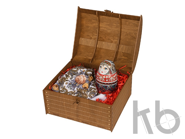 Подарочный набор «Матрешка»: штоф, платок