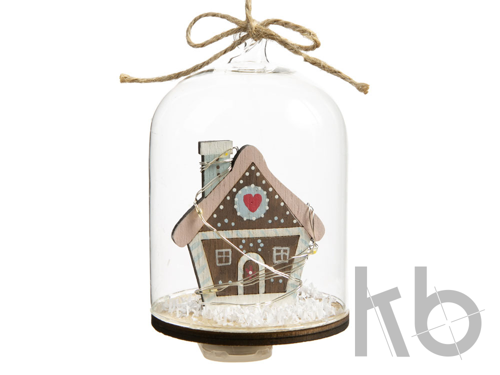 Новогоднее украшение «Домик в колбе»