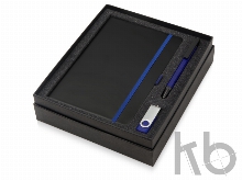 Подарочный набор «Q-edge» с флешкой, ручкой-подставкой и блокнотом А5