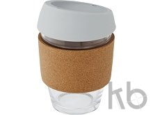 Стеклянный стакан с силиконовой крышкой и пробковой манжетой «Lidan»