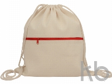 Рюкзак-мешок «Lark» хлопковый с цветной молнией