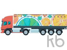 15 cm ruler, truck