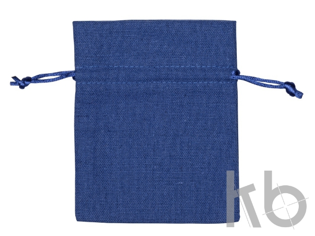Мешочек подарочный, лен, малый, темно-синий Мешочек подарочный маленький