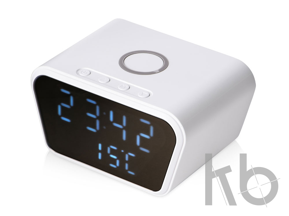 Настольные часы с функцией беспроводной зарядки «Wake», 10 Вт