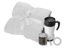 Подарочный набор «Tasty hygge» с пледом, термокружкой и миндалем в шоколадной глазури