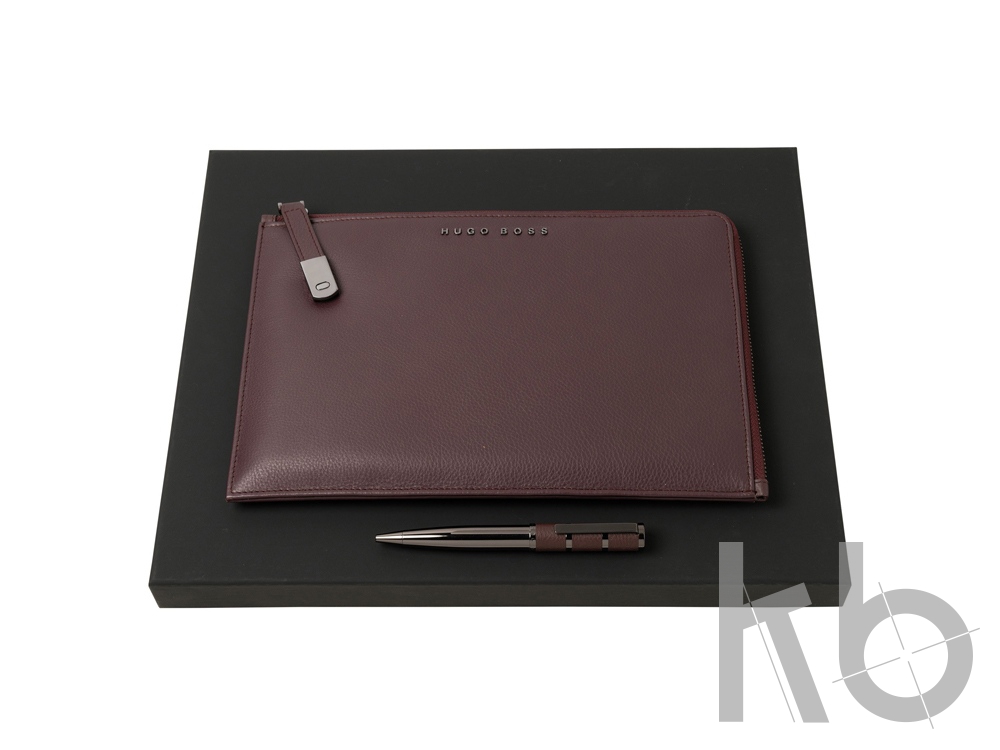 Подарочный набор: конференц-папка с блокнотом, ручка шариковая