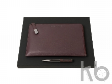 Подарочный набор: конференц-папка с блокнотом, ручка шариковая