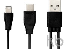 Двусторонний кабель для зарядки Ario «3-в-1» в тканевой оплетке